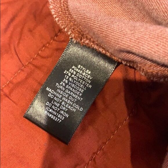 Sanctuary Fast Track Zip Chino in Rust Size 27 - Picture 8 of 11